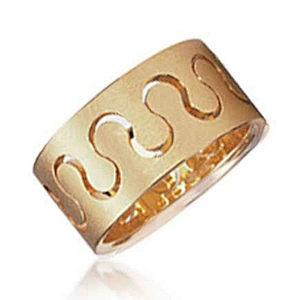 Most popular curve design titanium jerwerly silver