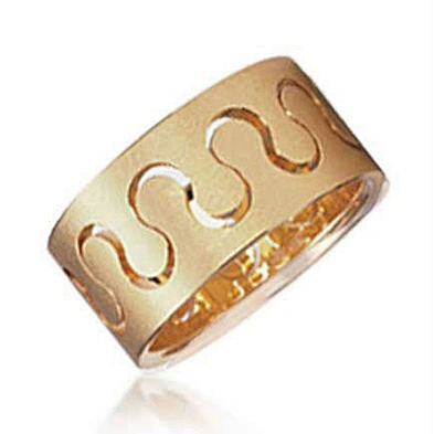 Most popular curve design titanium jerwerly silver