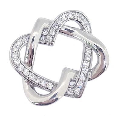 925 silver heart artificial cz infinity symbol necklace