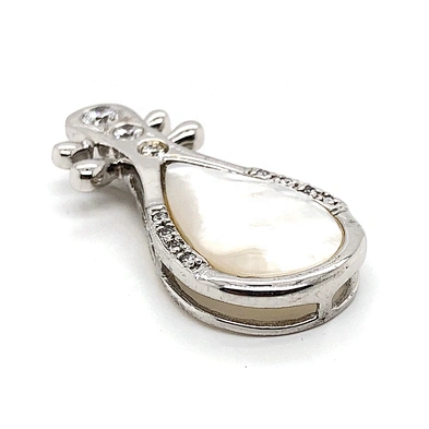 White Pearl Oyster Pipa Shape Chinese Musical Instruments Locket Pendant