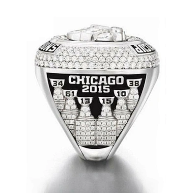 Stanley Cup Chicago Blackhawks Zircon Signet Ring