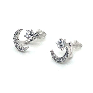 Stone changeable studs star moon earring bijoux women