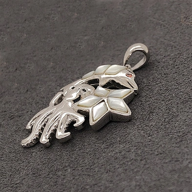 Beautiful Silver Graceful Shell Dolphin Octopus Starfish Marine Animal Charm Pendant