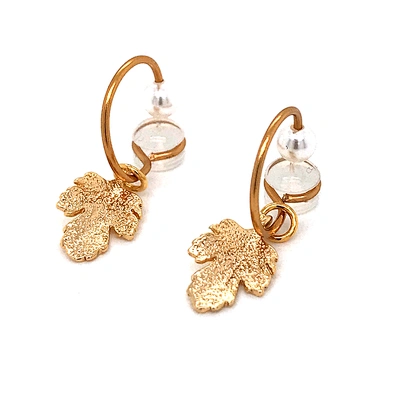 Hand-made painless silicone pearl leaf French compact ear clip earrings