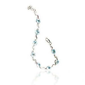Custom design silver homemade crystal beads bracelet