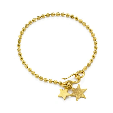 Polished for female star drop silver material gold nail bracelet