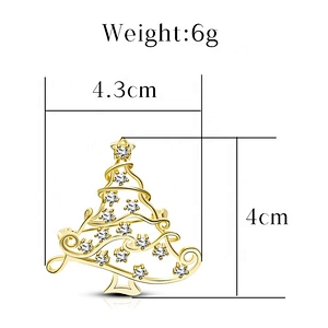 European and American Christmas tree wholesale brooch party dinner dress accessories