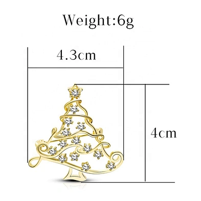 European and American Christmas tree wholesale brooch party dinner dress accessories