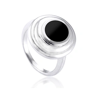 Saudi arabia men black opal ring 925 sterling silver jewellery