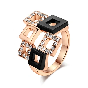 Fashion scattered cz royal gold ring designs for men