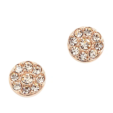 Graceful beauty round stone silver studs earrings