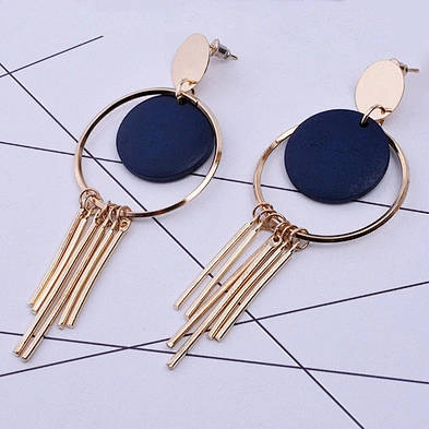 Fashion Cheap Geometric Design Gold Plated Jewelry Minimalist Earrings