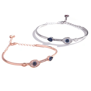 S925 sterling silver devil's eye bracelet lady's blue eye bracelet