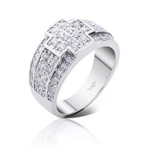 Fine quality cubic zirconia stock bulk cross silver rings
