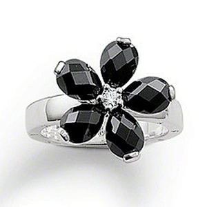 Men 925 sterling silver ring with ca stone, black tourmaline ring