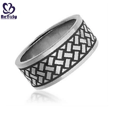 Fashionable cheap black cross & bible stainless steel rings