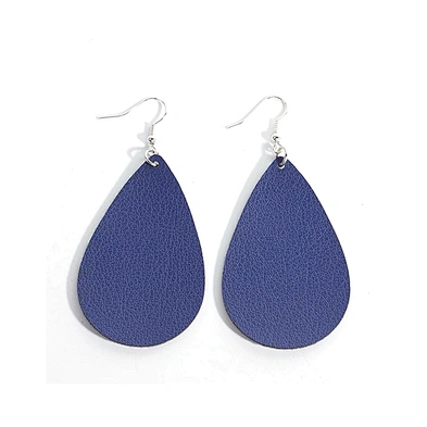 Handmade leaf leather teardrop earring back for men and women