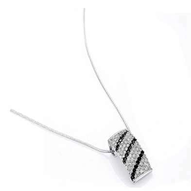 Clear and black cz silver necklaces and earing sets