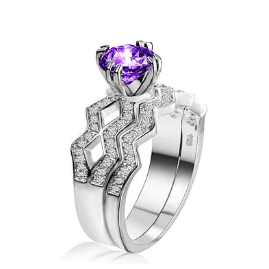 Pure 5925 silver diamond cock ring wedding engagement