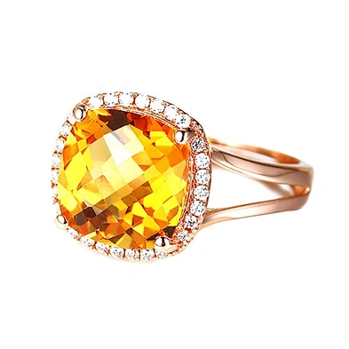 Yellow topaz gold wedding rings with diamond for men