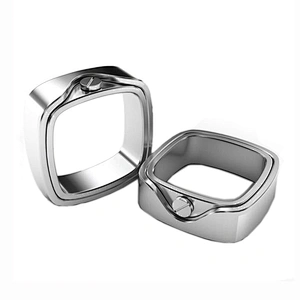 Shiny polished best price blank men's titanium rings
