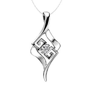 Fashion women shiny cz flower infinity necklace silver