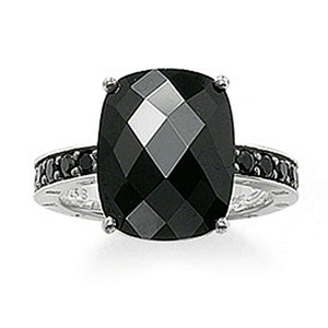 Men 925 sterling silver ring with ca stone, black tourmaline ring
