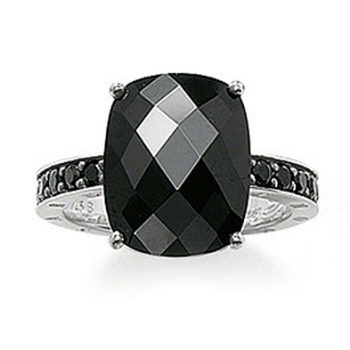 Men 925 sterling silver ring with ca stone, black tourmaline ring