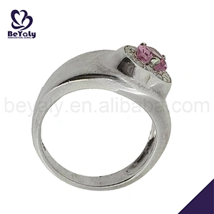Anniversary pink heart stone 8k diamond engagement ring