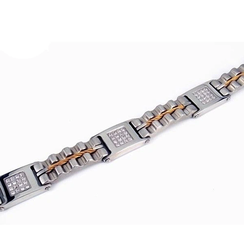 High end cz square shape chic fashion stamping leather bracelets