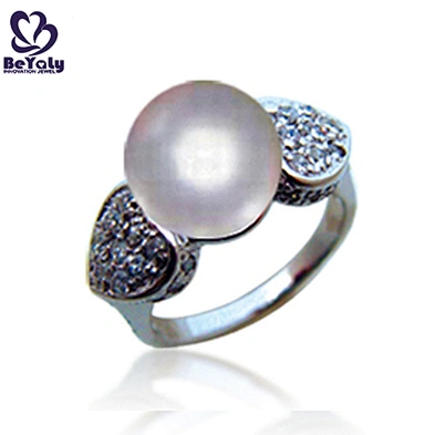 Cheap finger silver latest pearl ring designs for men and women