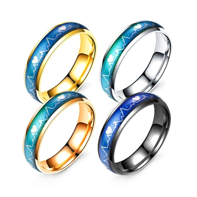 Custom laser carved black stainless steel time jewelry ring