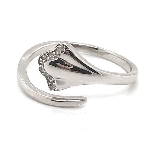 925 cz Sterling Silver White Gold Italian Ring For Men