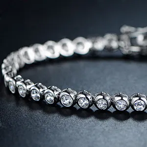 Beauty girls aaa cz silver bracelets souvenir for party