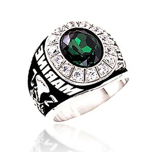Clarity beauty cz setting 925 sterling silver military army ring