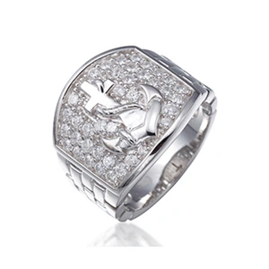Grand unisex fashion cz set ring japan silver jewelry