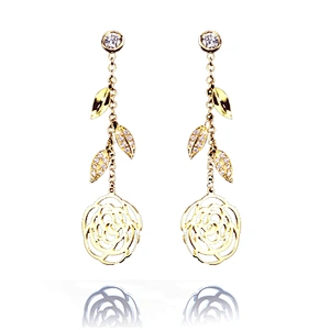 Korean jewellery small gold earring design for girl