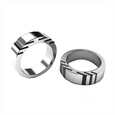 Shiny polished best price blank men's titanium rings