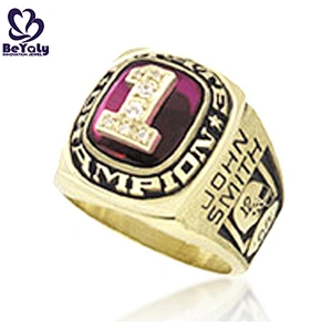 Customized design gold plated national champions rings
