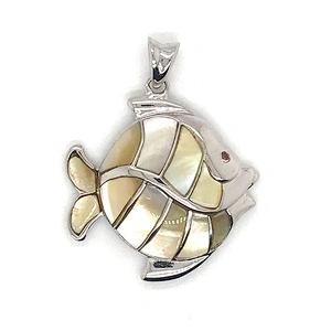 China Direct Supplier Cute Birthday Gift Sea Fish Charm Pendant With Shell