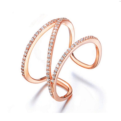 Good price plated 18k white gold jewelry engagement artificial diamond au 750 gold ring