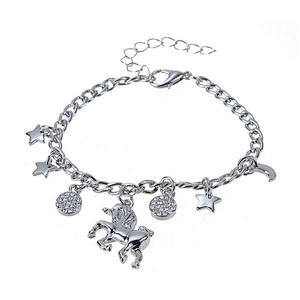 For Big Wrist Bohemia Charm Child Thread Image Bangles And Bracelet Horse Jewelry Hangtag