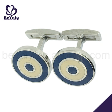 Personality round shape wholesale blue cufflink for men