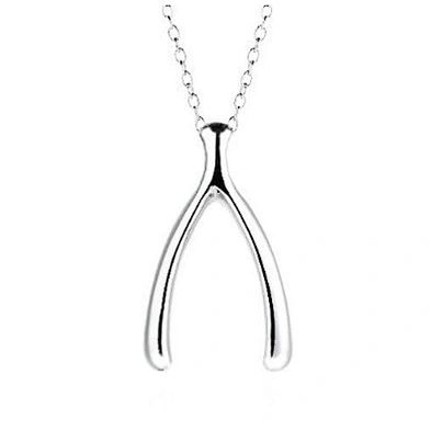 Simple design cheap 925 sterling silver wishbone necklace