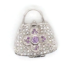 New Stylish Chic High End Pink Zircon Cross Custom Design Bag Shape Pendant