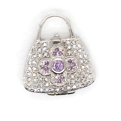 New Stylish Chic High End Pink Zircon Cross Custom Design Bag Shape Pendant