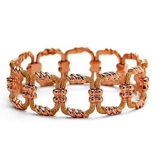 Custom hollow square dubai gold bracelet latest models