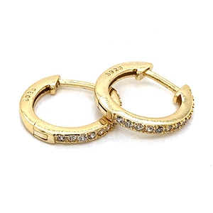 925 sterling silver cz cute small hoop fashion earrings wholesale