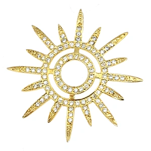 Wholesale Italian Custom Sun 14K Gold Jewelry Necklace Pendant Charm