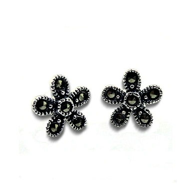Wholesale jewelry silver thailand druzy quartz stud earring